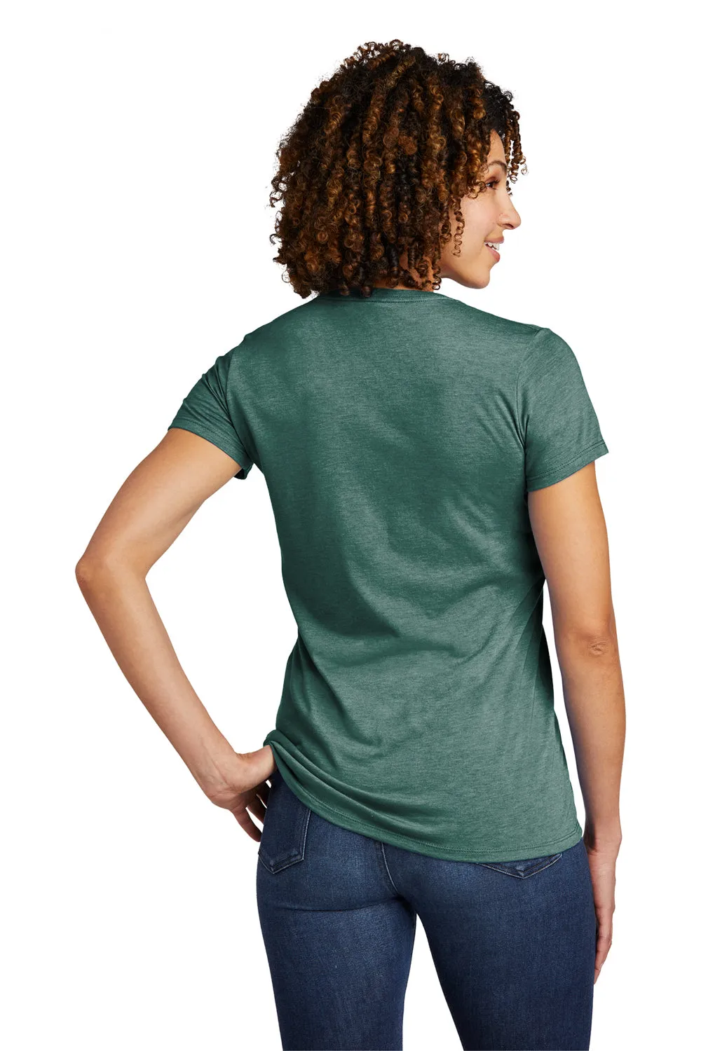 Allmade Damen V-Ausschlag Kurzarm T-Shirt - Tiefseegrün