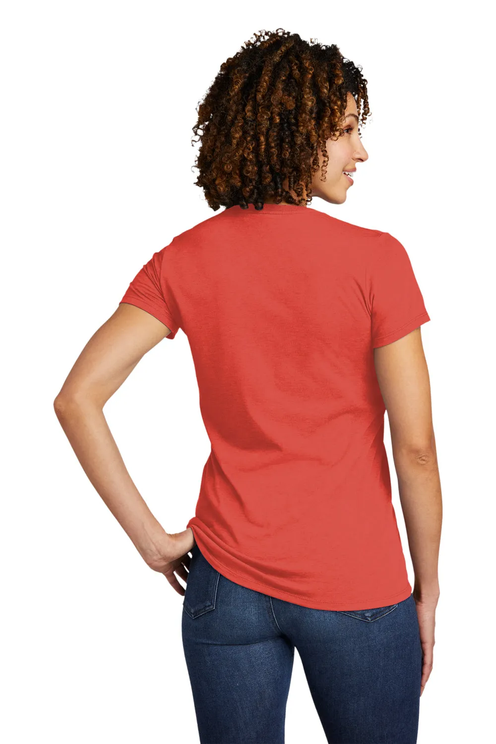 Allmade Damen V-Ausschlag Kurzarm T-Shirt - Wüstensonnenrot