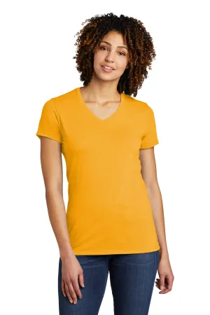 Allmade Damen V-Ausschlag Kurzarm T-Shirt - Orange You Fancy