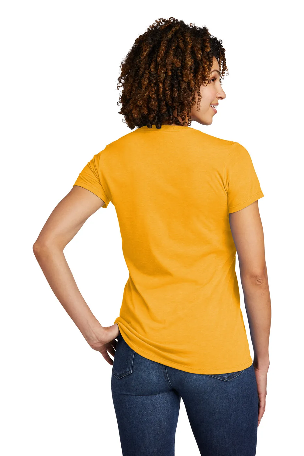 Allmade Damen V-Ausschlag Kurzarm T-Shirt - Orange You Fancy