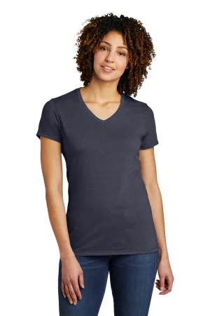 Allmade Damen V-Ausschnitt Kurzarm T-Shirt - Rebell Blau