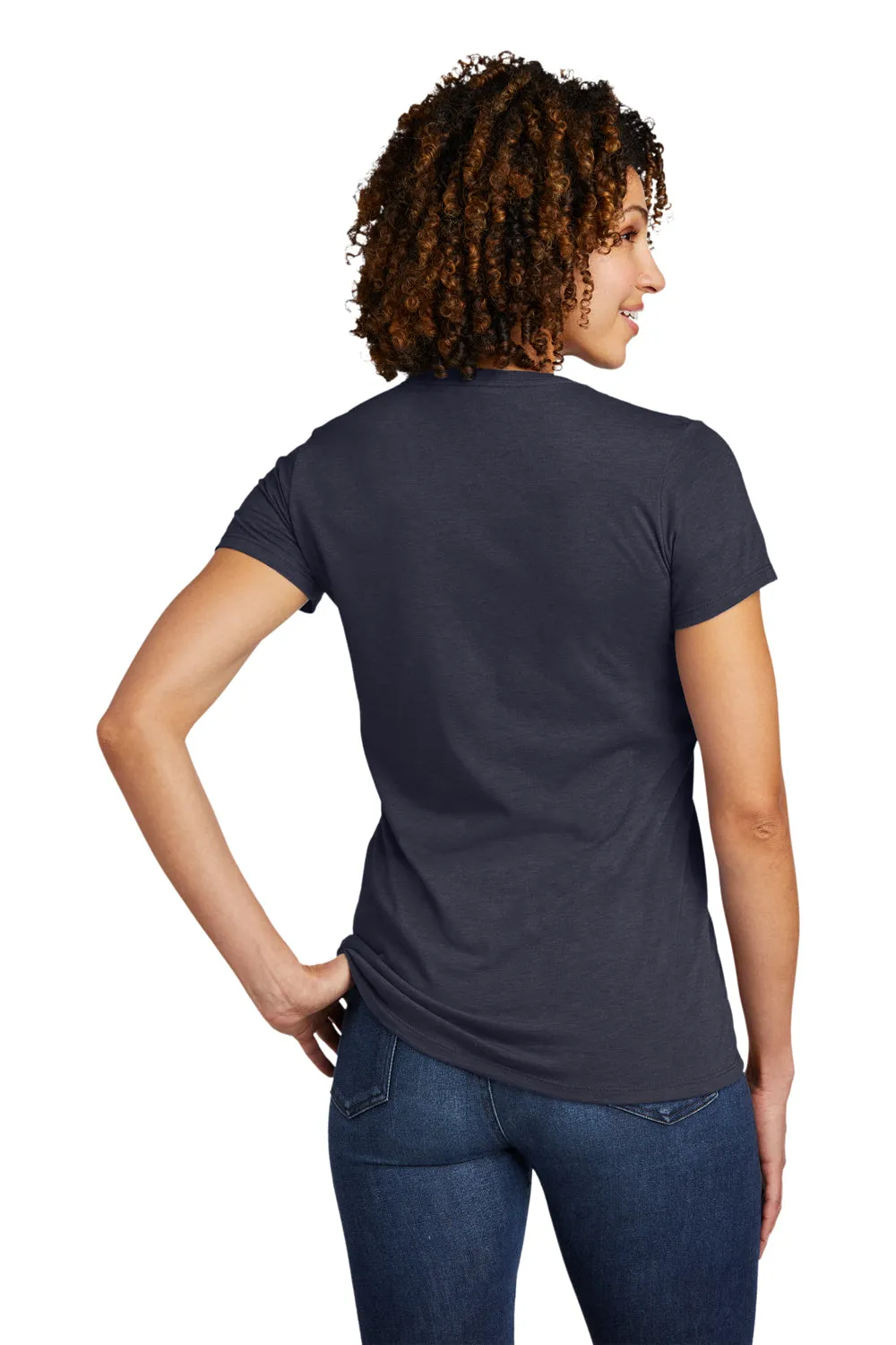 Allmade Damen V-Ausschnitt Kurzarm T-Shirt - Rebell Blau