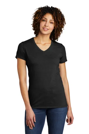 Allmade Damen V-Ausschlag Kurzarm T-Shirt - Weltraum Schwarz
