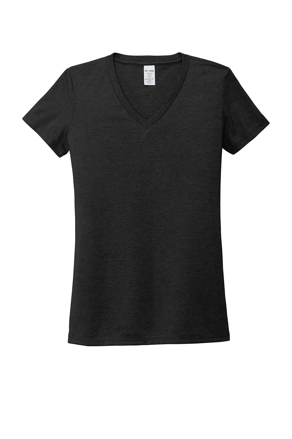 Allmade Damen V-Ausschlag Kurzarm T-Shirt - Weltraum Schwarz
