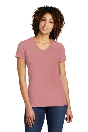 Allmade Damen Kurzarm V-Ausschnitt T-Shirt - Vintage Rosarot