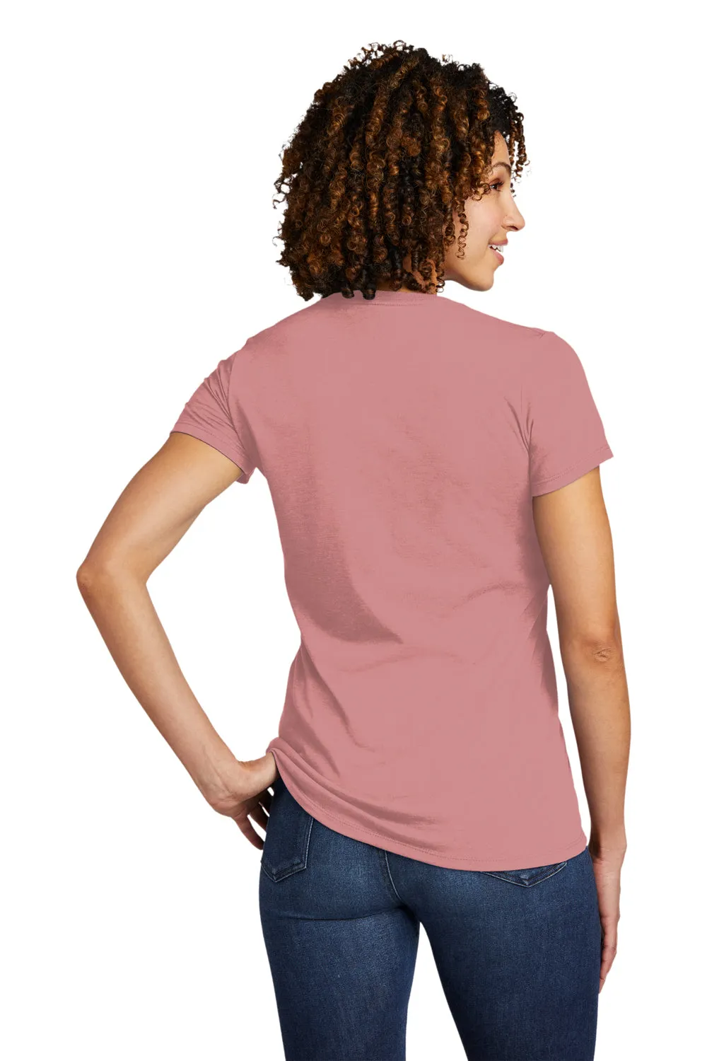 Allmade Damen Kurzarm V-Ausschnitt T-Shirt - Vintage Rosarot