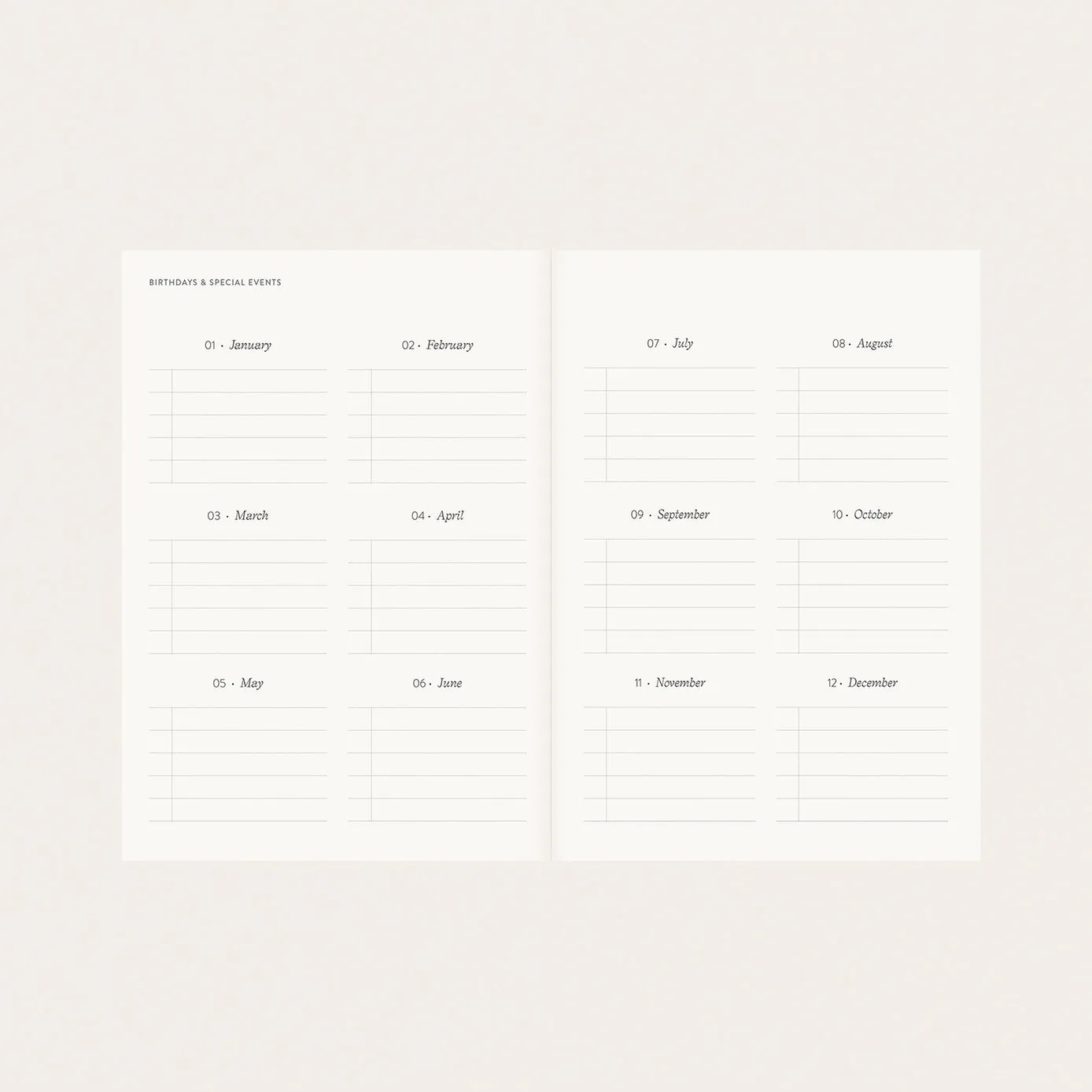 Botanica Paper Co. Linen Bound Undated Weekly Planner - Garden Floral paper versatile