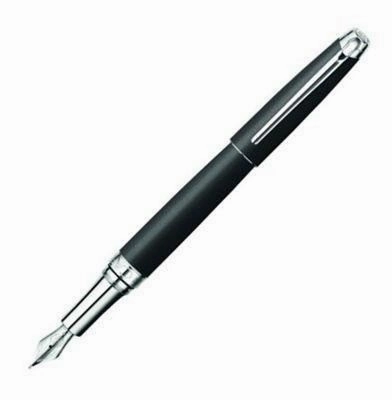 earthy wide Caran D'Ache Leman Matte Black Fountain Pen