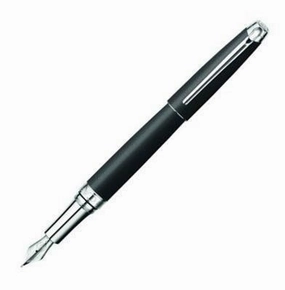 earthy wide Caran D'Ache Leman Matte Black Fountain Pen