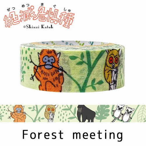 pastel thin Forest Meeting Washi Tape