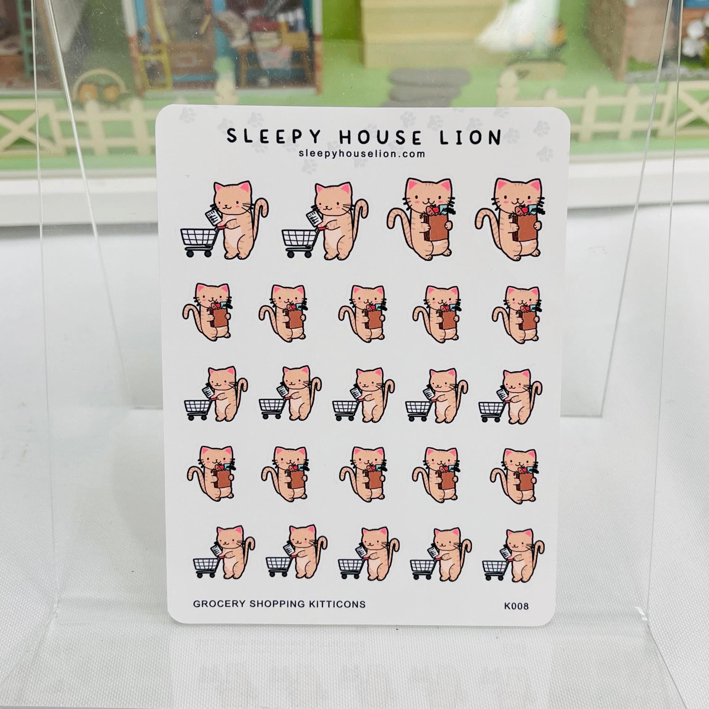 Grocery Shopping Kitticon Planner Sticker Sheet soft