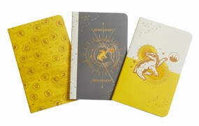 Harry Potter: Hufflepuff Constellation Sewn Pocket Notebook Collection (Set Of 3) flexible flat