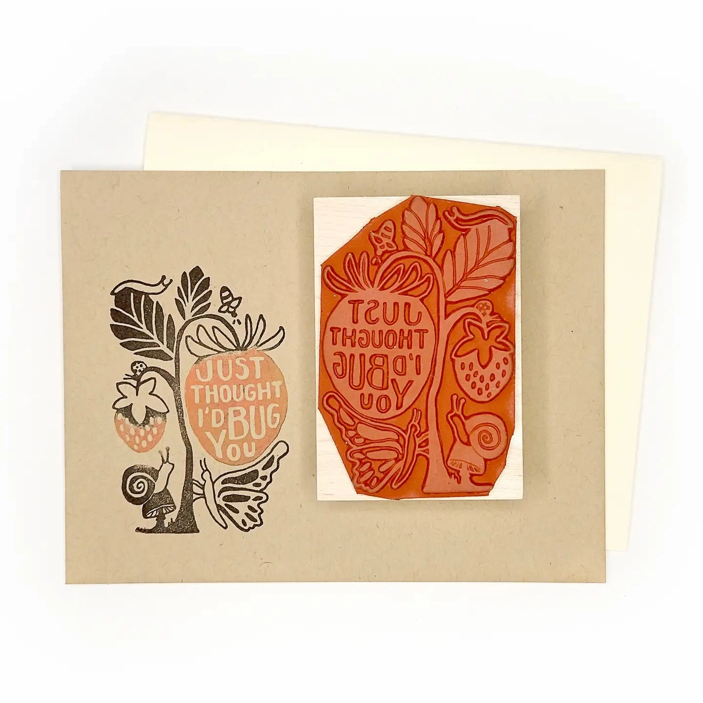 Just Thought I'D Bug You Rubber Stamp seasonal tall