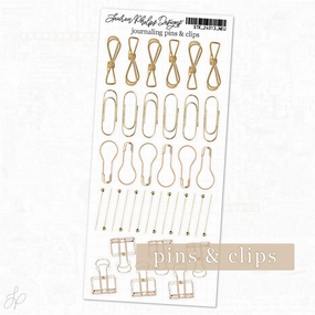 Lpd Journaling Pins & Clips | Classically Chic Basics Sticker Sheet bundle budget