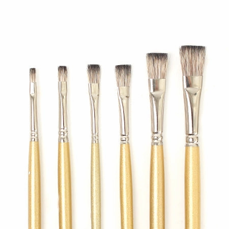 Mongolian Sable Deserres Paintbrush Flat budget fiber