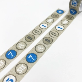 Numbers Washi Tape wide maxi