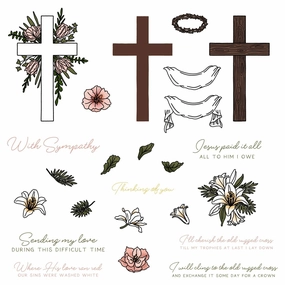 recycled Old Rugged Cross - 6X8 Stamp Set