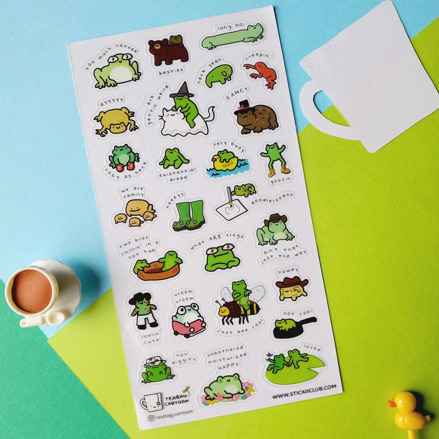 rubber tall Stickii What Are Frogs? (#2) Sticker Sheet