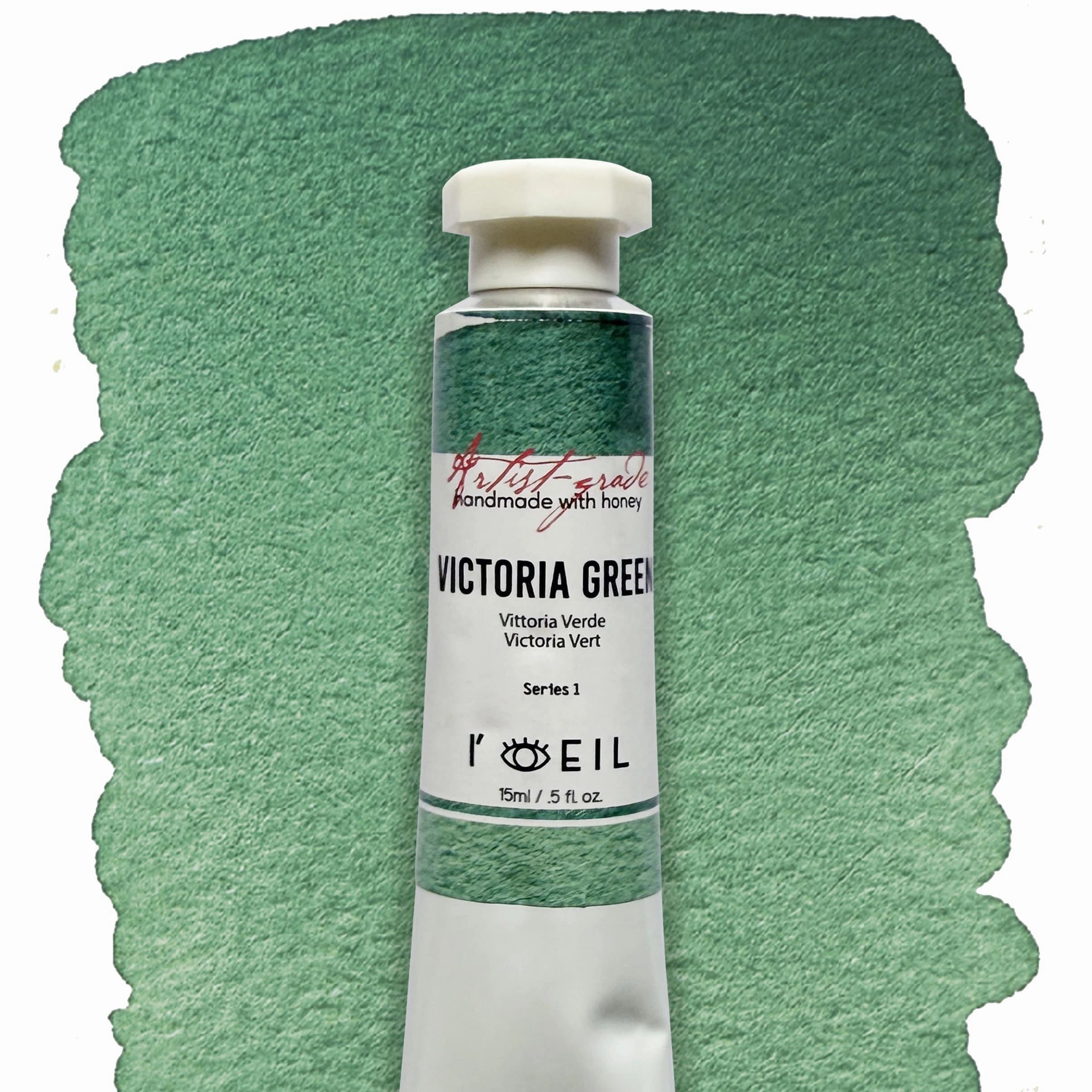 magnetic seasonal Victoria Green - Artist Grade Handmade Honey Based Watercolor Tube 15Ml