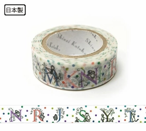 Alphabet Animal Washi Tape ? Shinzi Katoh Design Japanese Washi Tape kit glossy