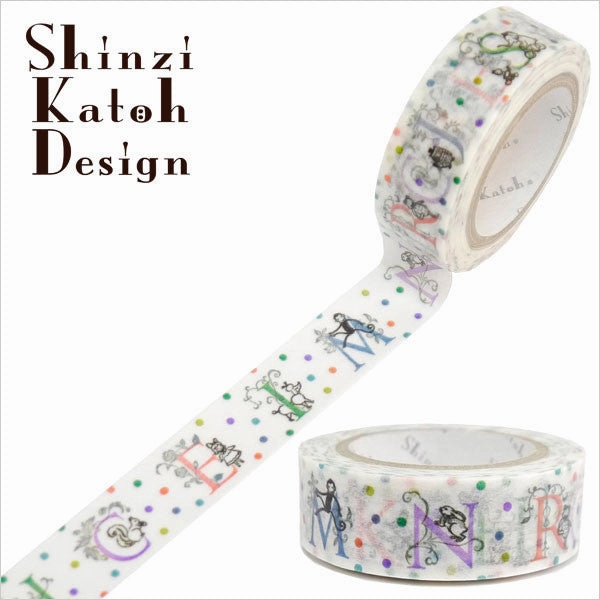 Alphabet Animal Washi Tape ? Shinzi Katoh Design Japanese Washi Tape tall