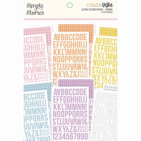retro Alphabet Sticker Book - Spring Color Vibe