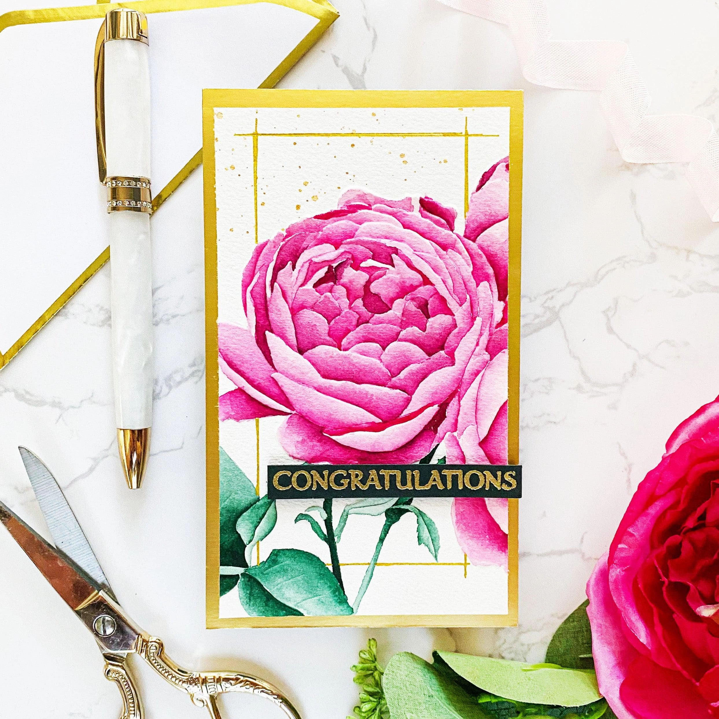 bright metallic Ambridge Rose Die Set