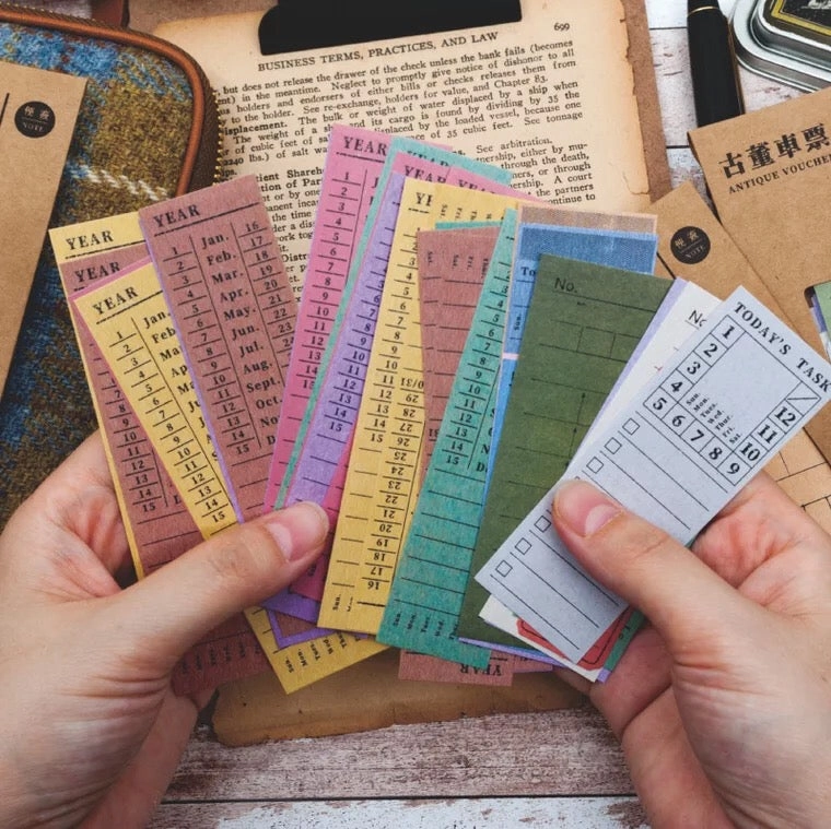 Antique Voucher Notepaper (30 Pieces) slim