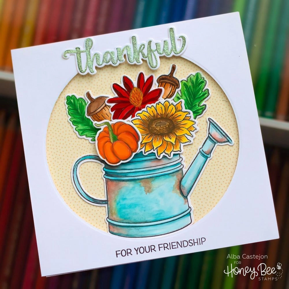 wooden economical Bitty Buzzwords: Fall - 6X6 Stamp Set