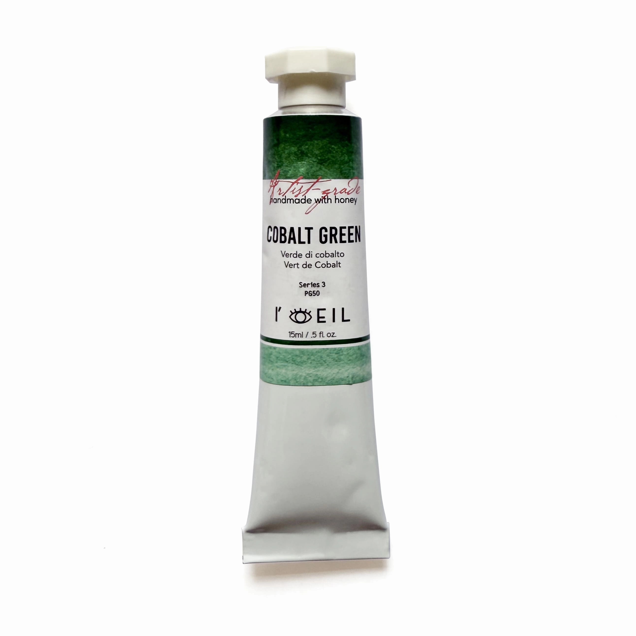 Cobalt Green Pg50 - Artist Grade Handmade Honey Based Watercolor Tube 15Ml finest flexible