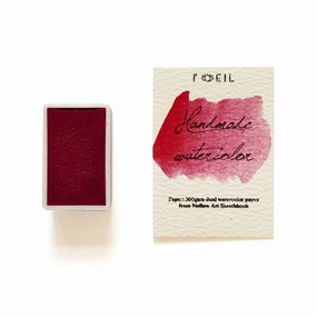 Pigment Red 48:2 - Artist Grade Handmade Honey Based Watercolor Paint Full Pan 3.2Ml organic