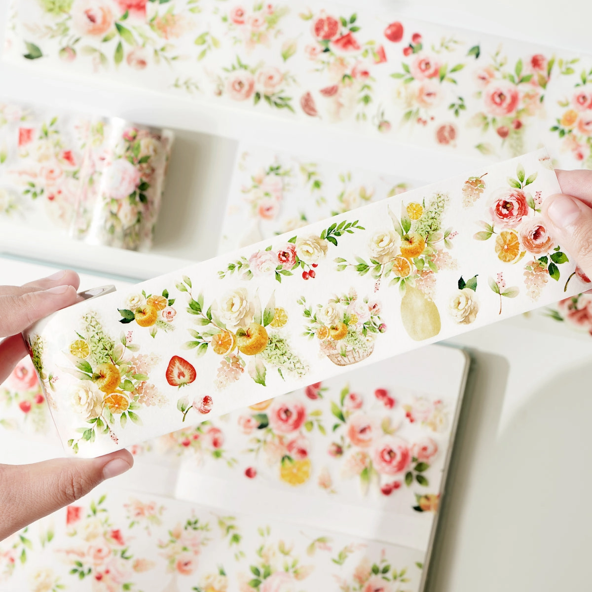 loose latest Pre-Cut Summer Blossom Wide Washi / Pet Tape