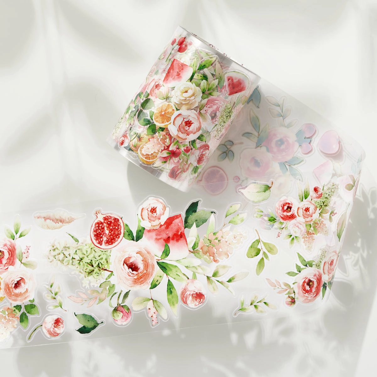 Pre-Cut Summer Blossom Wide Washi / Pet Tape rubber