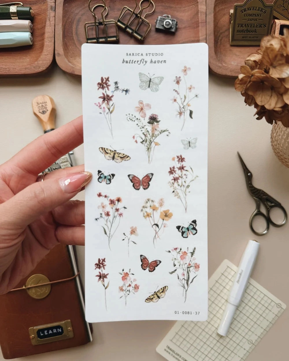 magnetic Sarica Studio Butterfly Haven Stickers