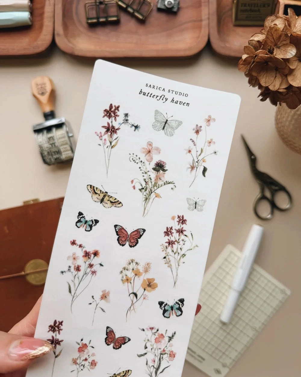 slim Sarica Studio Butterfly Haven Stickers