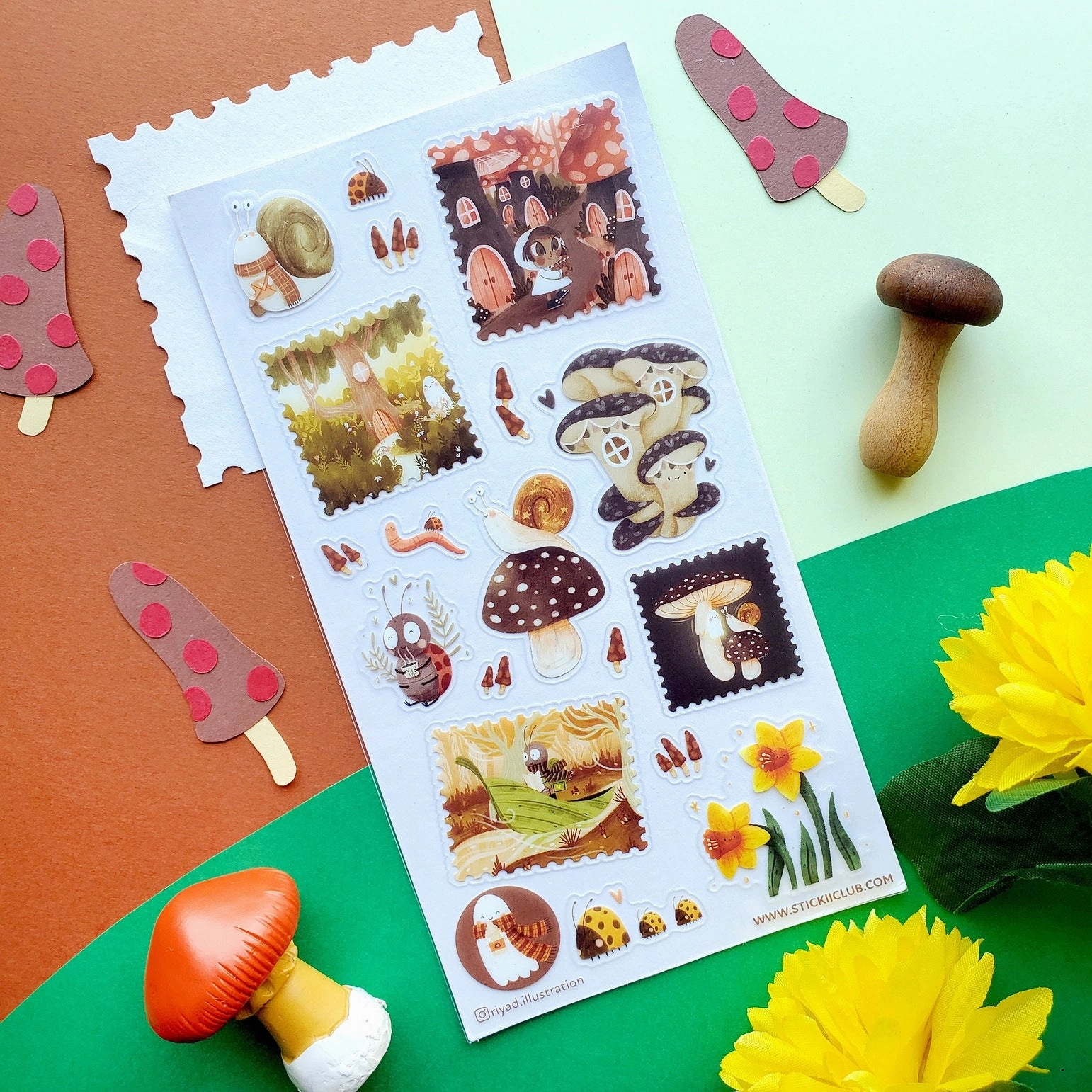 Stickii Whimsical Woods Sticker Sheet maxi valuable