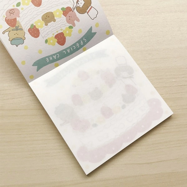 washable wrapped Strawberry Cake Shop Mizutama Memo Pad