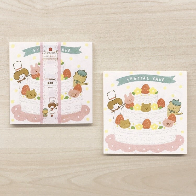Strawberry Cake Shop Mizutama Memo Pad sturdy valuable