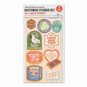 Traveler'S Notebook 2025 Sticker Collection pastel locking