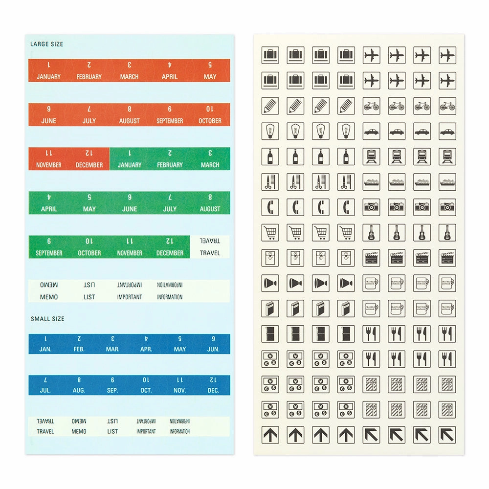 refillable Traveler'S Notebook 2025 Sticker Collection