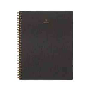 original wooden Appointed Notebook In Charcoal Gray (L), Lined/Grid/Blank