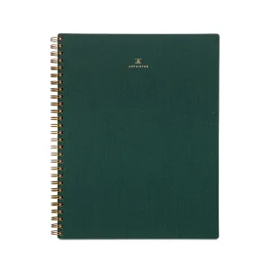 durable Appointed Notebook In Hunter Green (L) , Lined/Grid/Blank