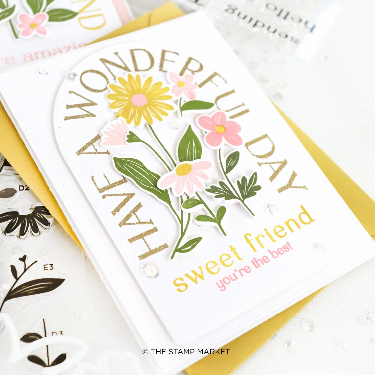 Arched Hellos Stamp deluxe