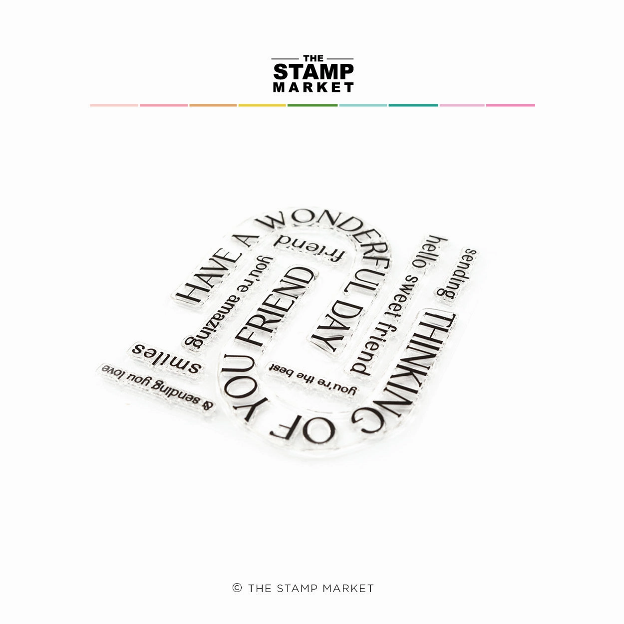 lightweight metallic Arched Hellos Stamp