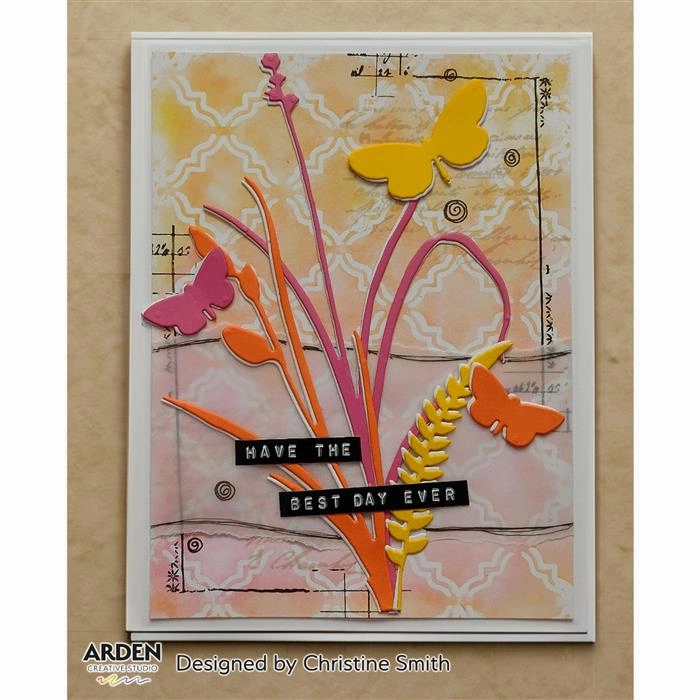 vintage Arden Creative Studio Maker Series Ledger Wings 01 4 In X 6 In Clear Stamp Set