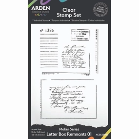 slim Arden Creative Studio Maker Series Letter Box Remnants 01 4 In X 6 In Stamp Set