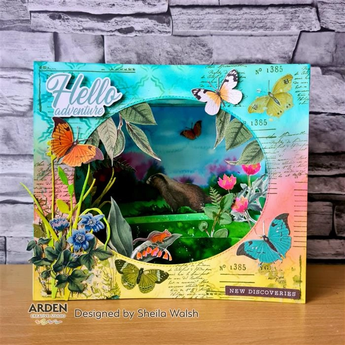 Arden Creative Studio Maker Series Letter Box Remnants 01 4 In X 6 In Stamp Set vivid