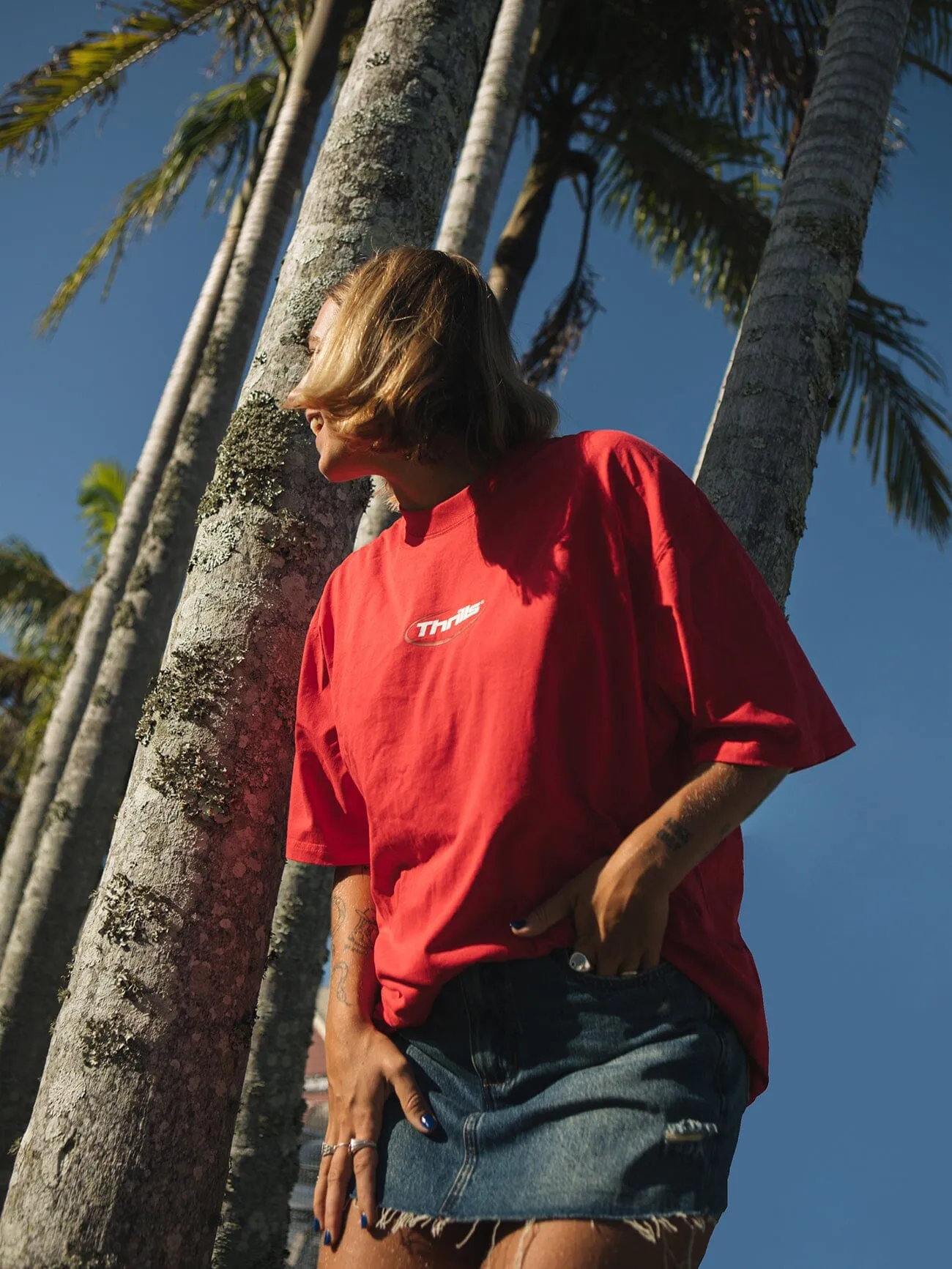 Arena Oversized T-Shirt - Flammenrot