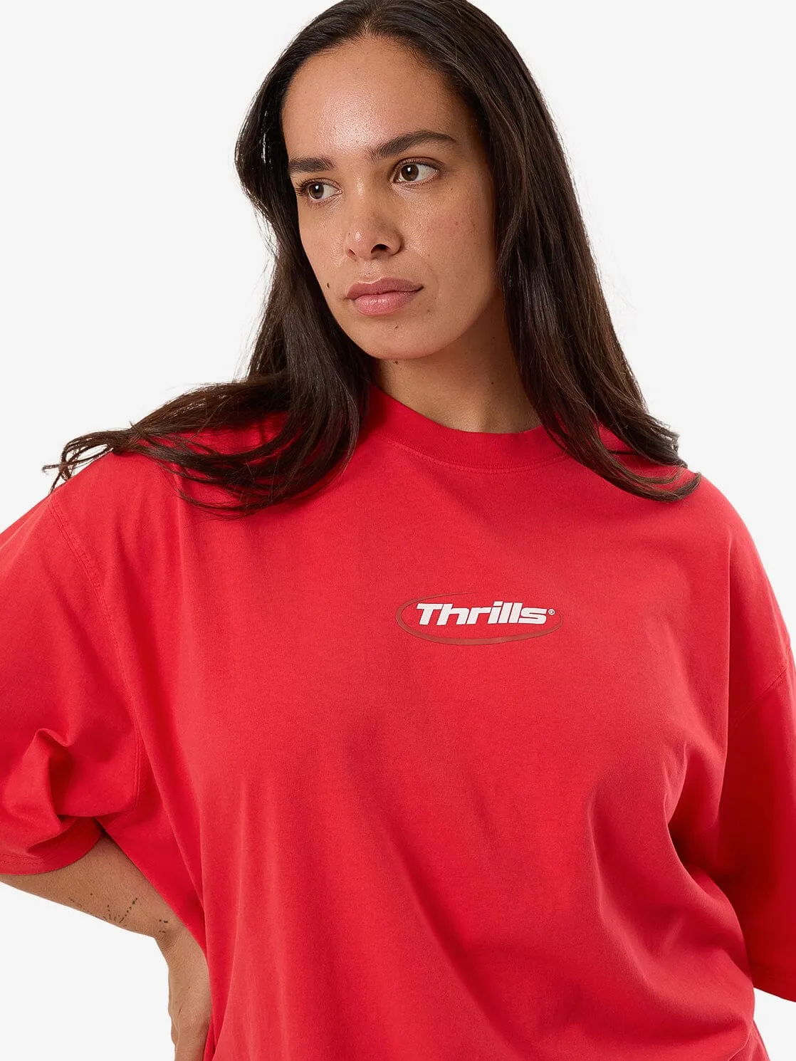 Arena Oversized T-Shirt - Flammenrot