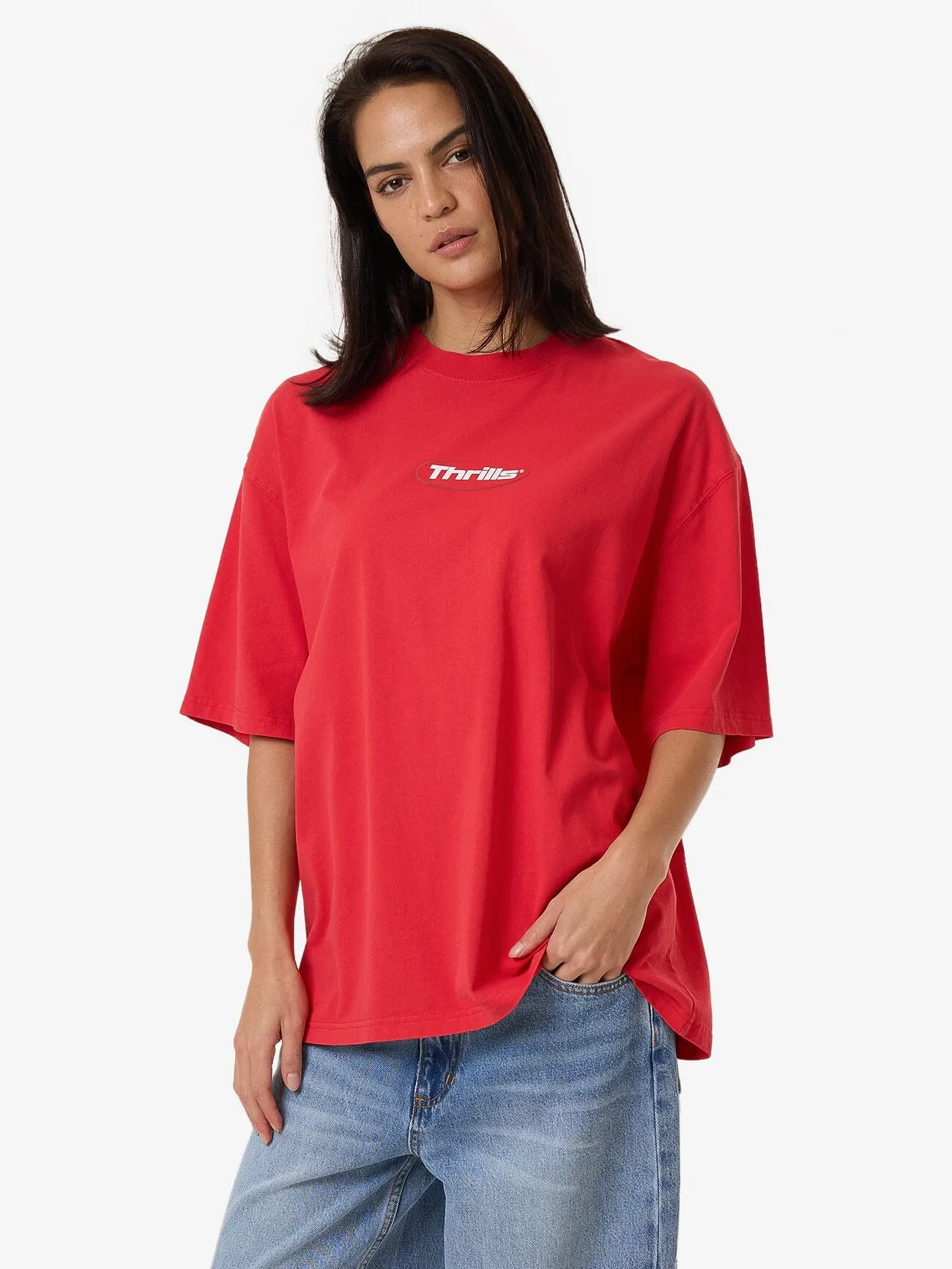 Arena Oversized T-Shirt - Flammenrot